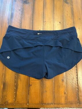 lululemon athletica Navy Blue Women's Athletic Shorts with Built-In Liner